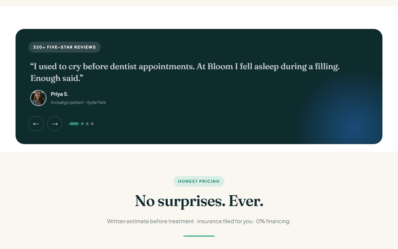 Bloom Dental Studio reviews and pricing